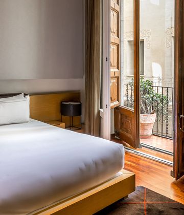 Bedroom of the Mercer House Bòria BCN